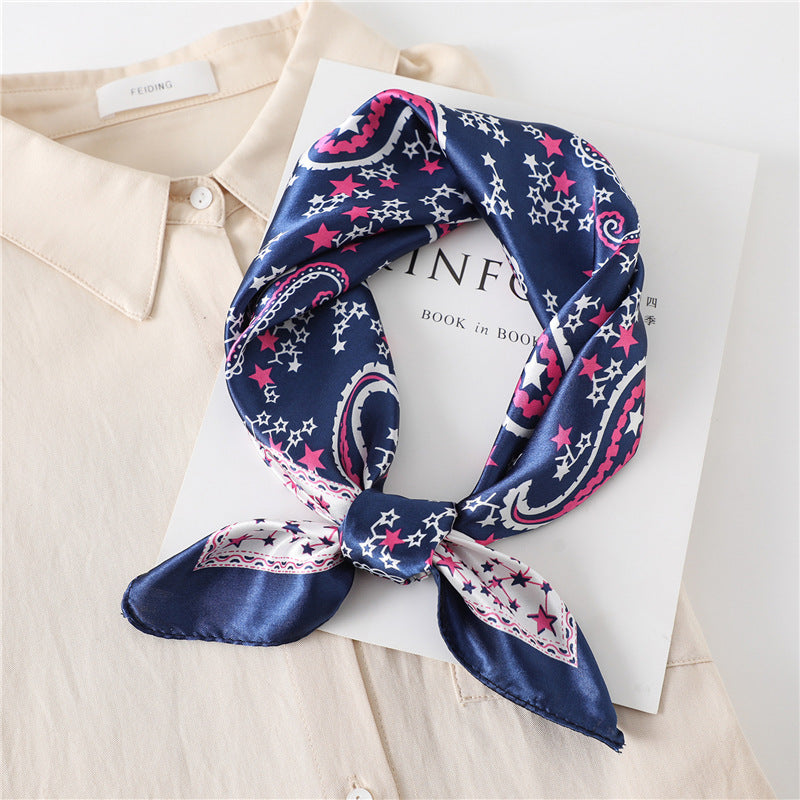 Women's New Small Square Retro Cashew Professional Scarf Women's New Small Square Retro Cashew Professional Scarf